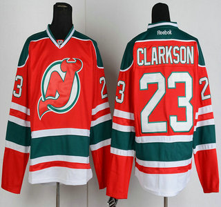 New Jersey Devils 23 David Clarkson Red With Green Jersey