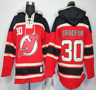 New Jersey Devils 30 Martin Brodeur Red Hood