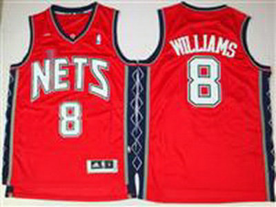 New Jersey Nets 8 Deron Williams red Jersey
