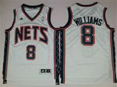 New Jersey Nets 8 Deron Williams white Jersey