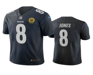 New York Giants #8 Daniel Jones Navy City Edition Vapor Limited Jersey