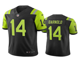 New York Jets #14 Sam Darnold Black Green City Edition Vapor Limited Jersey