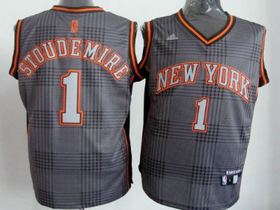 New York Knicks 1 Amare Stoudemire Black Rhythm Fashion Jersey