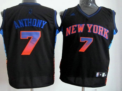 New York Knicks 7 Carmelo Anthony 2012 Vibe Black Fashion Jersey