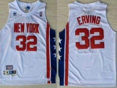 New York Knicks 32 Julius Erving White ABA Hardwood Classic Swingman Jersey