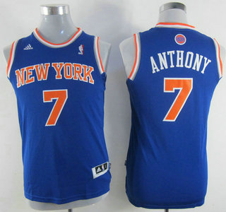 New York Knicks 7 Carmelo Anthony Blue Kids Jersey