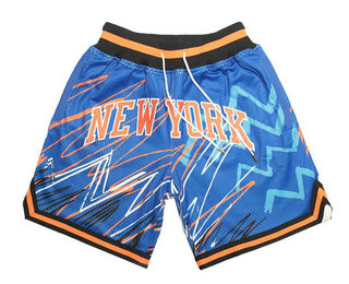 New York Knicks Sublimated Shorts (Royal) JUST DON By Mitchell & Ness