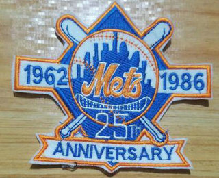 New York Mets 25th Anniversary and Commemorative Patch
