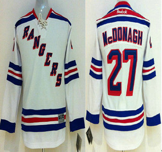 New York Rangers #27 Ryan Mcdonagh White Kids Jersey
