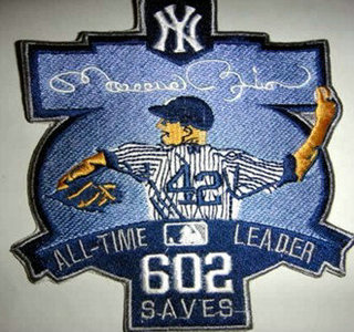 New York Yankees Mariano Rivera 602 All-Time Saves Patch