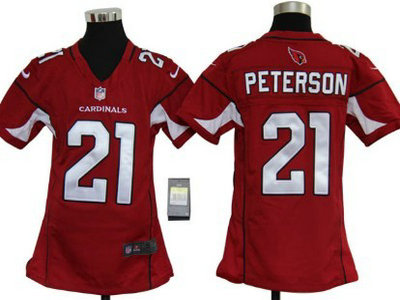 Nike Arizona Cardinals 21 Patrick Peterson Red Game Kids Jersey