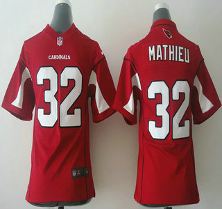 Nike Arizona Cardinals #32 Tyrann Mathieu Red Game Kids Jersey