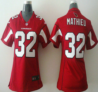 Nike Arizona Cardinals #32 Tyrann Mathieu Red Game Womens Jersey