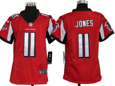 Nike Atlanta Falcons 11 Julio Jones Red Game Kids Jersey