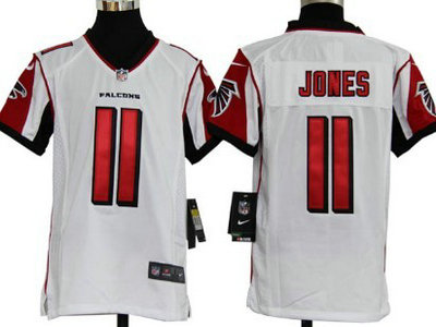 Nike Atlanta Falcons 11 Julio Jones White Game Kids Jersey