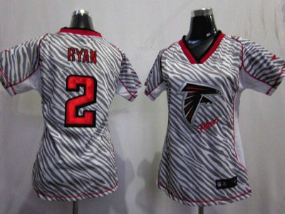 Nike Atlanta Falcons 2 Matt Ryan 2012 Womens Zebra Fashion Jersey