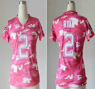 Nike Atlanta Falcons #2 Matt Ryan Fashion 2013 New Pink Camo Women's Jersey