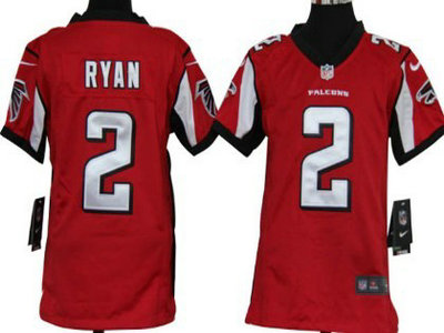 Nike Atlanta Falcons 2 Matt Ryan Red Game Kids Jersey