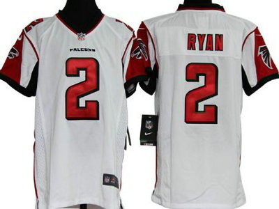 Nike Atlanta Falcons 2 Matt Ryan White Game Kids Jersey