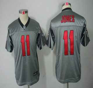 Nike Atlanta Falcons 11 Julio Jones Grey Shadow Game Kids Jersey