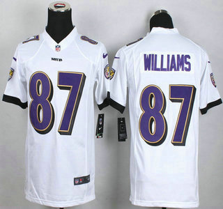 Nike Baltimore Ravens #87 Maxx Williams White Game Kids Jersey