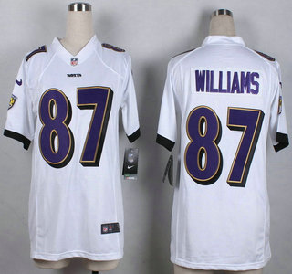 Nike Baltimore Ravens #87 Maxx Williams White Game Womens Jersey