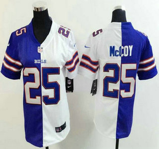 Nike Buffalo Bills #25 LeSean McCoy Blue With White Two Tone Womens Jersey