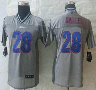 Nike Buffalo Bills #28 C.J. Spiller 2013 Gray Vapor Elite Kids Jersey