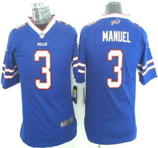 Nike Buffalo Bills #3 EJ Manuel Light Blue Game Kids Jersey