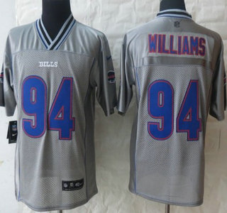 Nike Buffalo Bills #94 Mario Williams 2013 Gray Vapor Elite Jersey