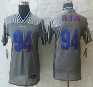 Nike Buffalo Bills #94 Mario Williams 2013 Gray Vapor Elite Kids Jersey