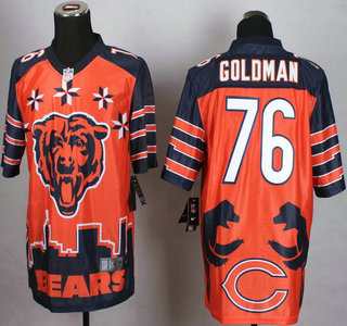 Nike Chicago Bears #76 Eddie Goldman 2015 Noble Fashion Elite Jersey