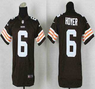 Nike Cleveland Browns #6 Brian Hoyer Brown Game Kids jersey