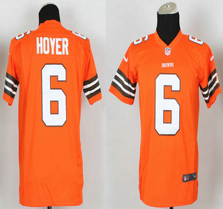 Nike Cleveland Browns #6 Brian Hoyer Orange Game Kids jersey