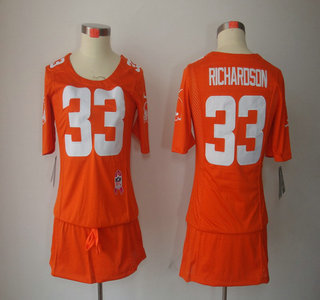 Nike Cleveland Browns 33 Trent Richardson Breast Cancer Awareness Orange Womens Jersey