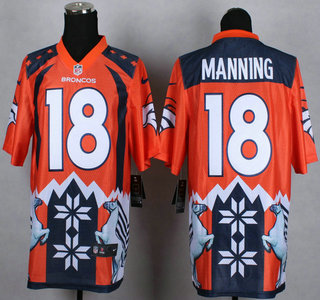 Nike Denver Broncos #18 Peyton Manning 2015 Noble Fashion Elite Jersey