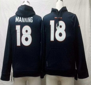 Nike Denver Broncos #18 Peyton Manning Blue Kids Hoody