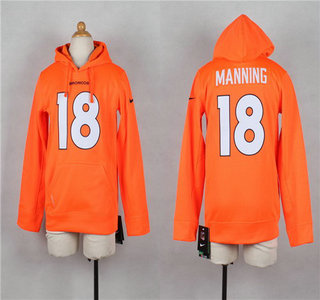 Nike Denver Broncos #18 Peyton Manning Orange Kids Hoody