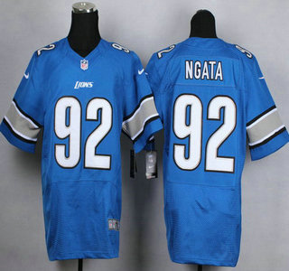 Nike Detroit Lions #92 Haloti Ngata Light Blue Elite Jersey