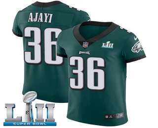 Nike Eagles #36 Jay Ajayi Midnight Green Team Color Super Bowl LII Men's Stitched NFL Vapor Untouchable Elite Jersey