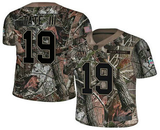 Nike Giants #19 Golden Tate Camo Men's Stitched NFL Limited Rush Realtree Jersey
