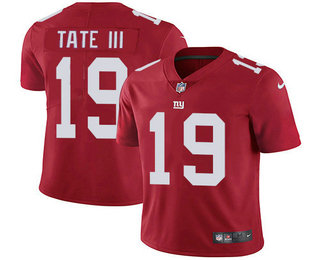 Nike Giants #19 Golden Tate Red Alternate Men's Stitched NFL Vapor Untouchable Limited Jersey