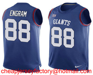 Nike Giants #88 Evan Engram Royal Blue Team Color Men's Stitched NFL Limited Tank Top Jersey