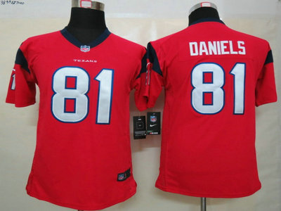 Nike Houston Texans 81 Owen Daniels Red Game Kids Jersey