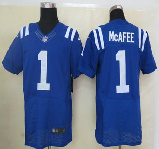 Nike Indianapolis Colts #1 Pat McAfee Blue Elite Jersey