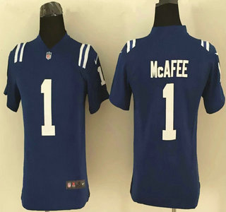 Nike Indianapolis Colts #1 Pat McAfee Blue Game Kids Jersey