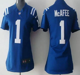 Nike Indianapolis Colts #1 Pat McAfee Blue Game Womens Jersey