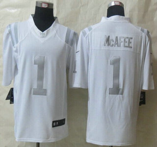 Nike Indianapolis Colts #1 Pat McAfee Platinum White Limited Jersey