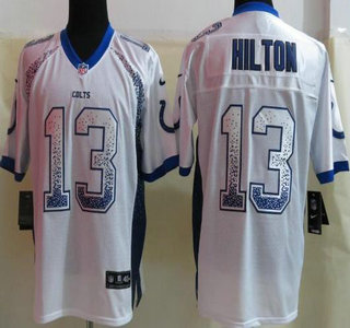 Nike Indianapolis Colts #13 T.Y. Hilton Drift Fashion Elite White Jersey