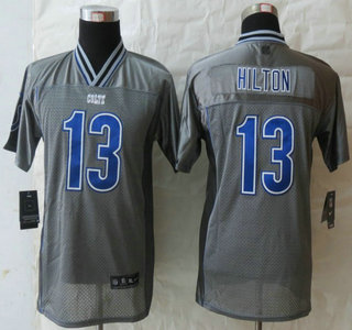 Nike Indianapolis Colts #13 T.Y. Hilton Grey Vapor Elite Kids Jersey